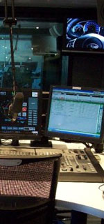 Inside the radio studio